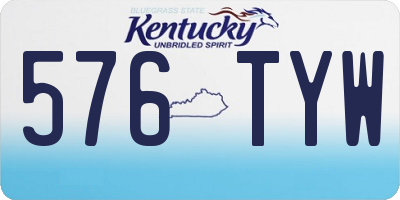 KY license plate 576TYW