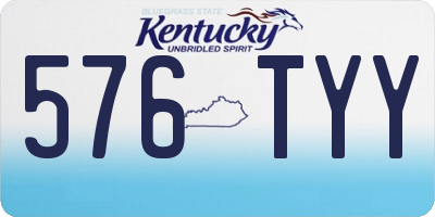 KY license plate 576TYY