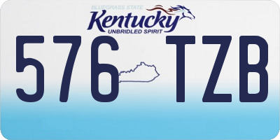 KY license plate 576TZB