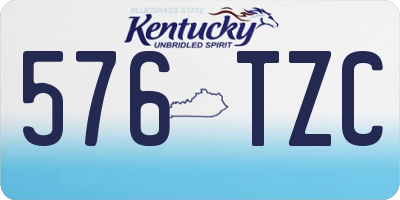 KY license plate 576TZC