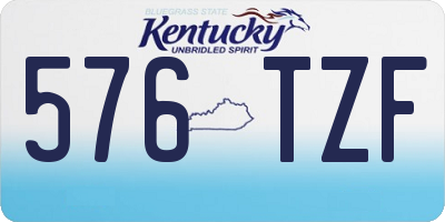 KY license plate 576TZF