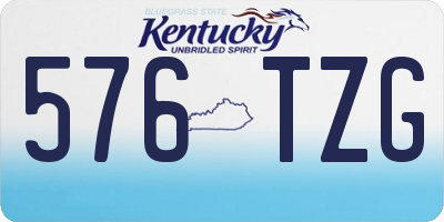 KY license plate 576TZG
