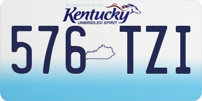 KY license plate 576TZI