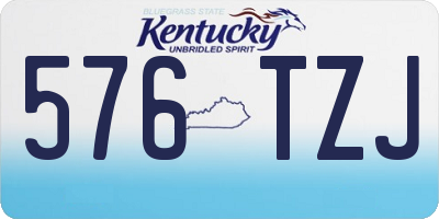 KY license plate 576TZJ