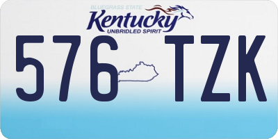KY license plate 576TZK