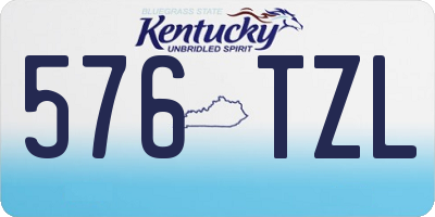 KY license plate 576TZL