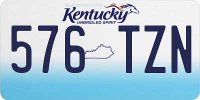 KY license plate 576TZN