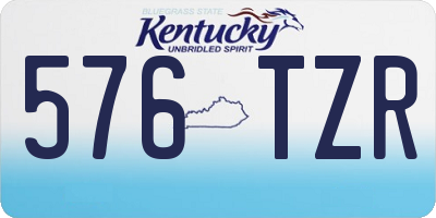 KY license plate 576TZR