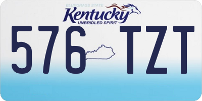 KY license plate 576TZT
