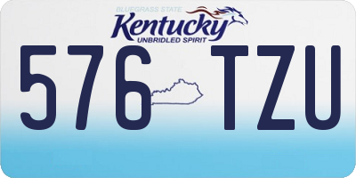 KY license plate 576TZU