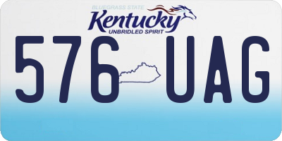 KY license plate 576UAG