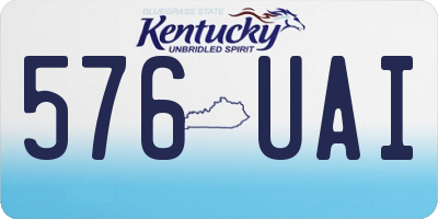 KY license plate 576UAI
