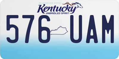 KY license plate 576UAM