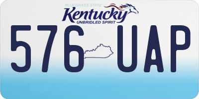KY license plate 576UAP