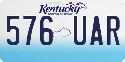 KY license plate 576UAR