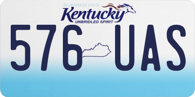 KY license plate 576UAS