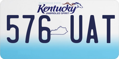 KY license plate 576UAT