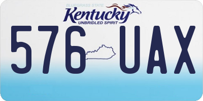 KY license plate 576UAX