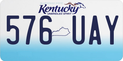 KY license plate 576UAY