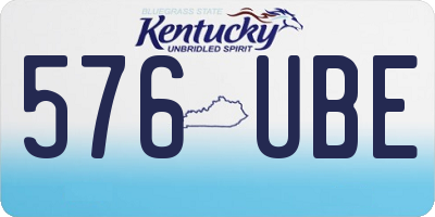 KY license plate 576UBE
