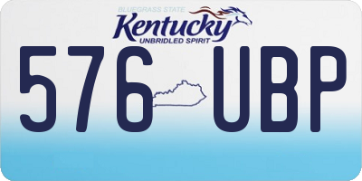 KY license plate 576UBP