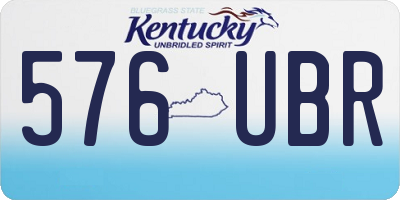 KY license plate 576UBR