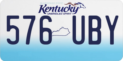 KY license plate 576UBY