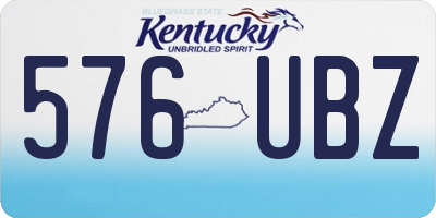 KY license plate 576UBZ