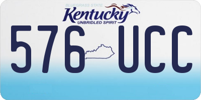 KY license plate 576UCC