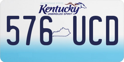 KY license plate 576UCD