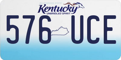 KY license plate 576UCE