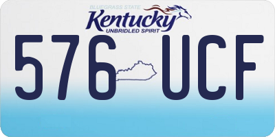 KY license plate 576UCF