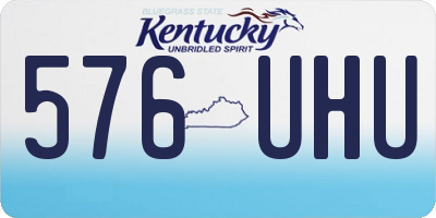 KY license plate 576UHU