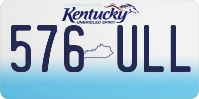 KY license plate 576ULL