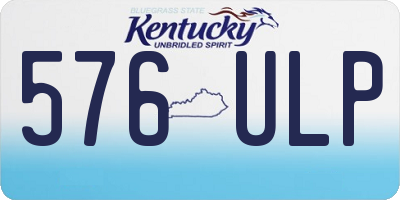 KY license plate 576ULP