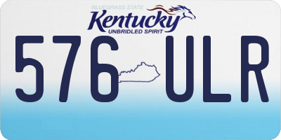KY license plate 576ULR
