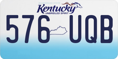 KY license plate 576UQB