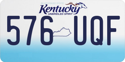 KY license plate 576UQF