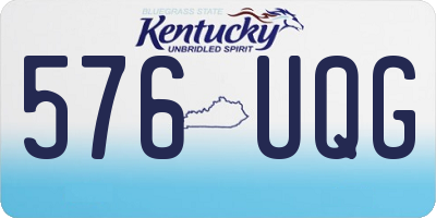 KY license plate 576UQG