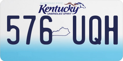 KY license plate 576UQH