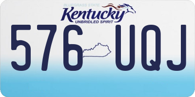 KY license plate 576UQJ