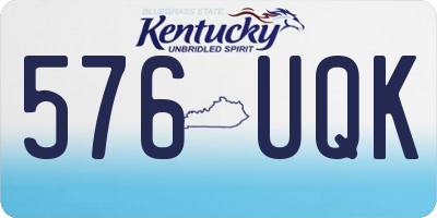 KY license plate 576UQK