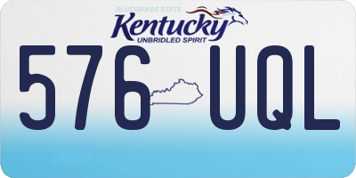 KY license plate 576UQL