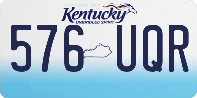 KY license plate 576UQR