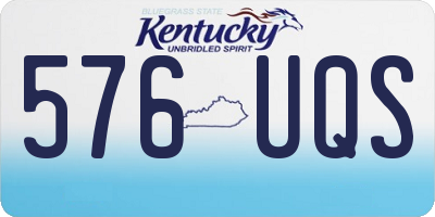 KY license plate 576UQS