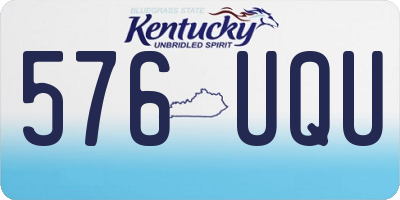 KY license plate 576UQU