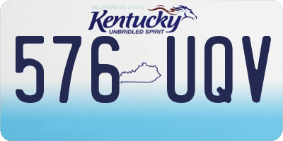 KY license plate 576UQV