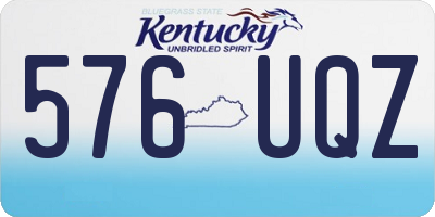 KY license plate 576UQZ