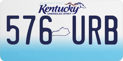 KY license plate 576URB