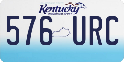 KY license plate 576URC